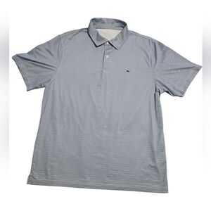 Vineyard Vines Navy and White Performance Short Sleeve Golf Polo XL